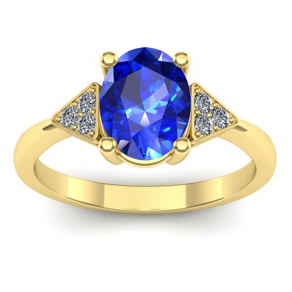 Inel cu safir oval