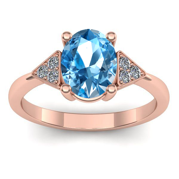 Inel cu topaz blue oval