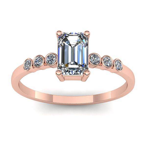 Inel de logodna cu safir alb dreptunghiular