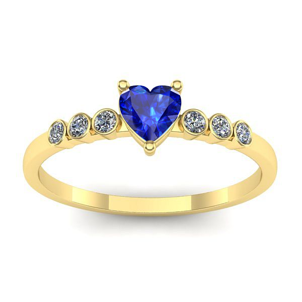 Inel de logodna cu safir inima
