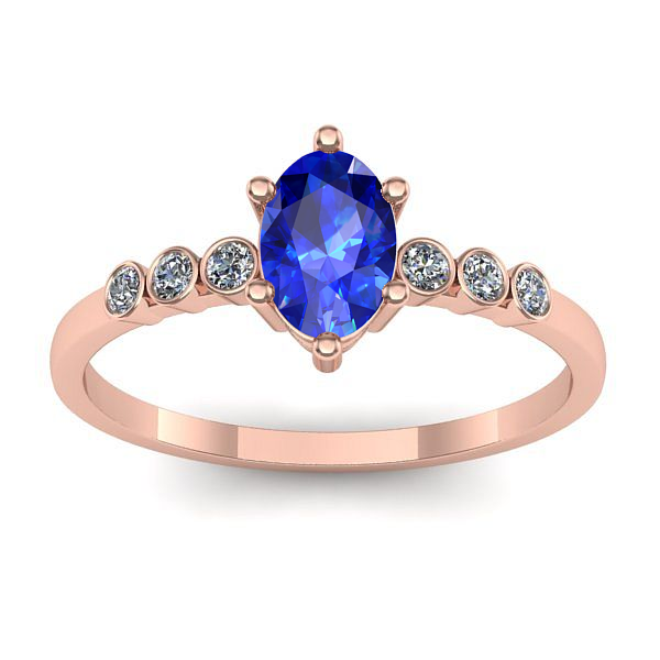 Inel cu safir oval