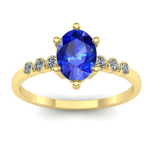 Inel cu safir oval