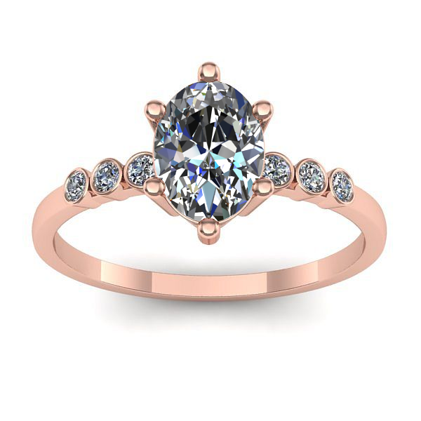 Inel logodna cu diamant de laborator oval