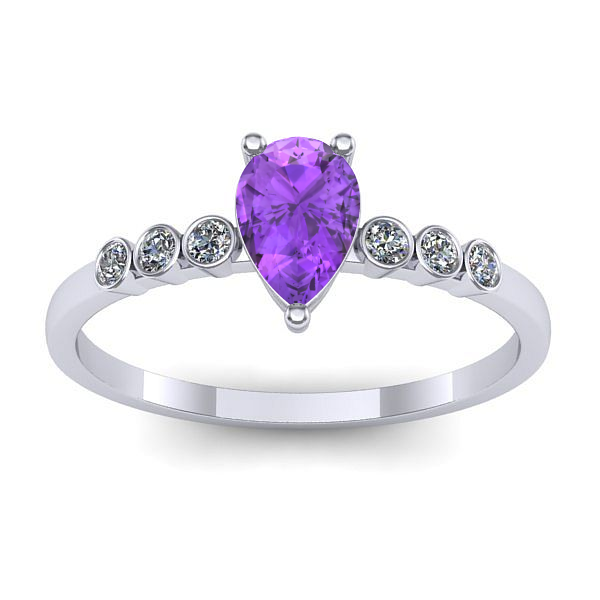 Inel cu ametist lacrima