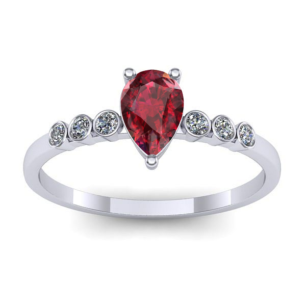 Inel cu rubin lacrima