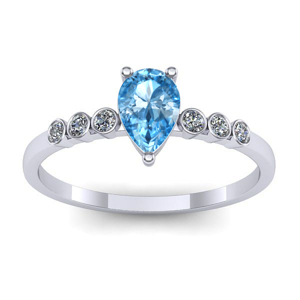 Inel cu topaz blue lacrima