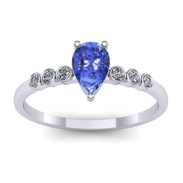 Inel cu tanzanit lacrima