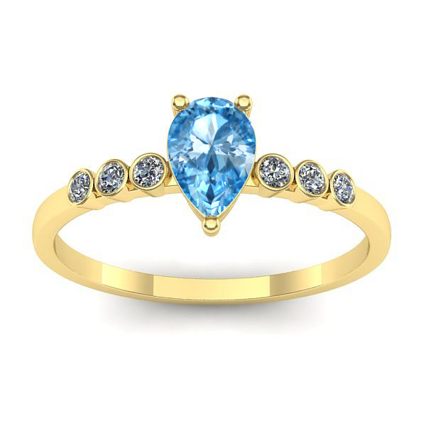 Inel cu topaz blue lacrima