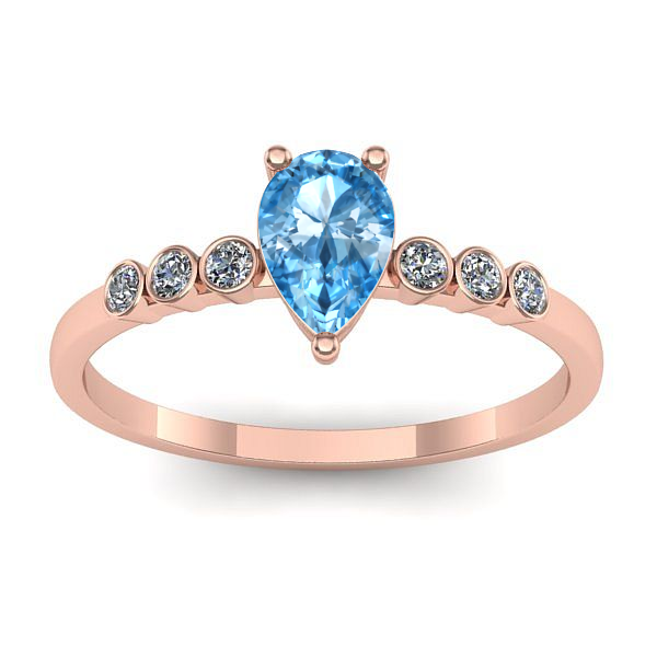 Inel de logodna cu topaz blue lacrima