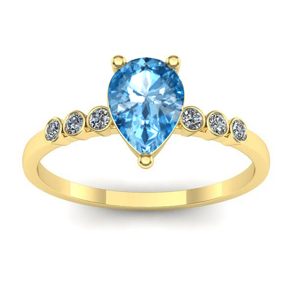 Inel de logodna cu topaz blue lacrima