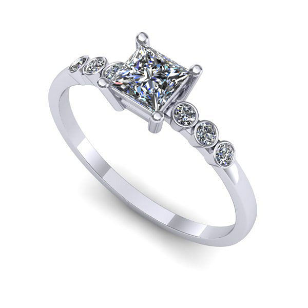 Inel din aur alb cu diamant