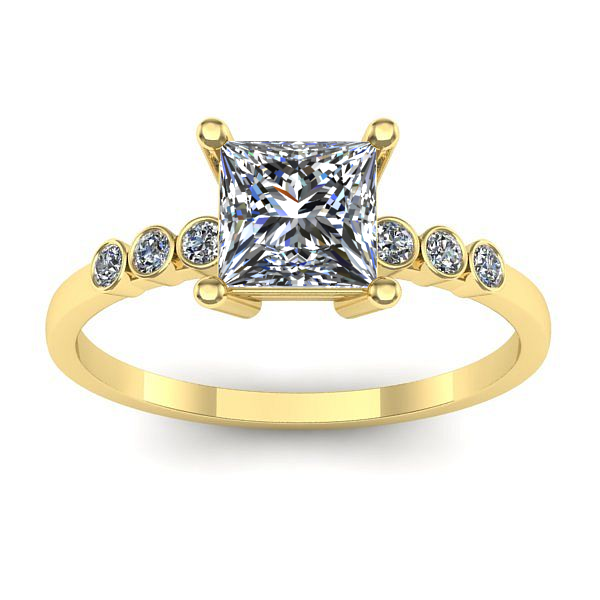 Inel de logodna cu diamant de laborator patrat