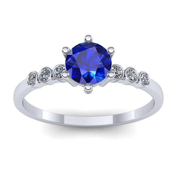 Inel cu safir rotund