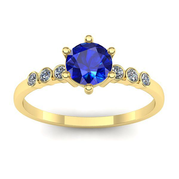Inel cu safir rotund