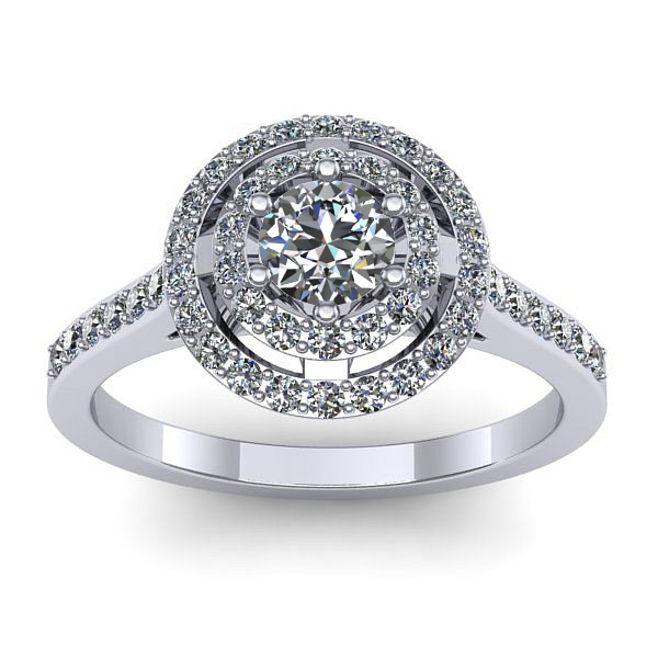 Inel logodna cu diamant rotund