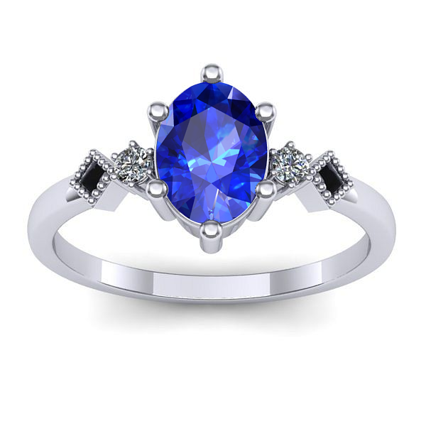 Inel cu safir oval