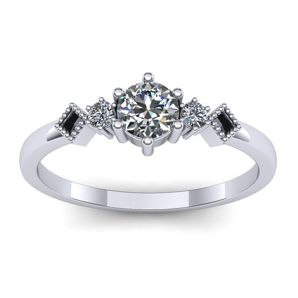 Inel de logodna cu diamant rotund