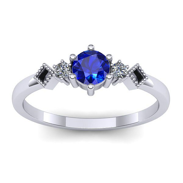 Inel cu safir rotund
