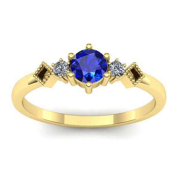 Inel cu safir rotund