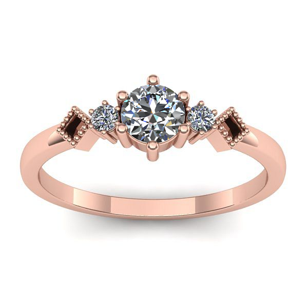 Inel logodna cu diamant rotund