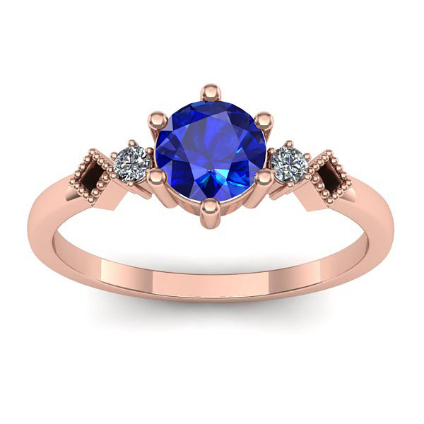 Inel cu safir rotund