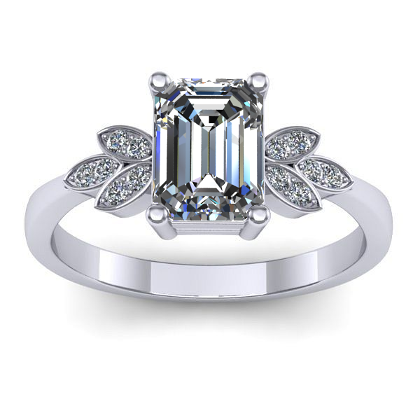 Inel de logodna cu diamant emerald cut