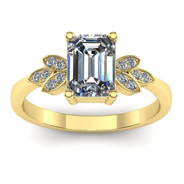 Inel de logodna cu diamant emerald cut