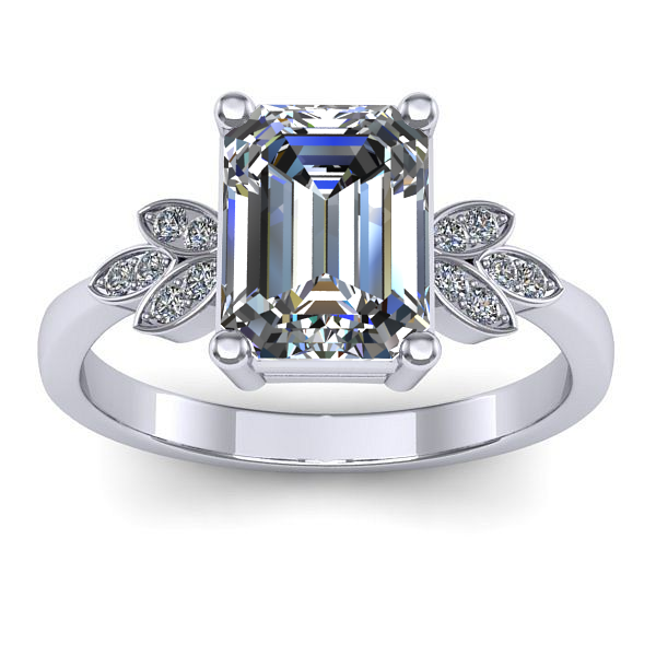 Inel de logodna cu diamant emerald cut