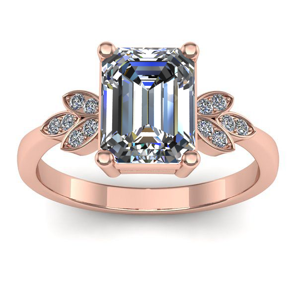 Inel de logodna cu diamant emerald cut