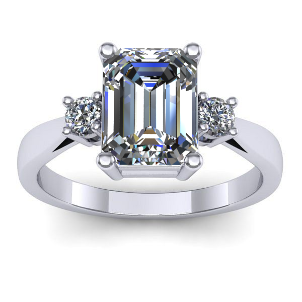 Inel de logodna cu diamant emerald cut