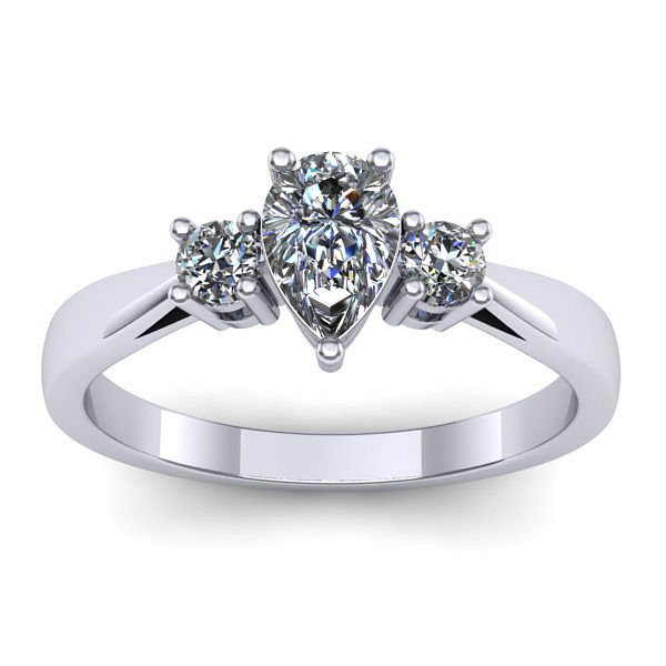 Inel logodna cu diamant pear