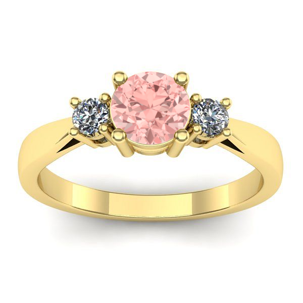 Inel de logodna cu diamant de laborator roz rotund