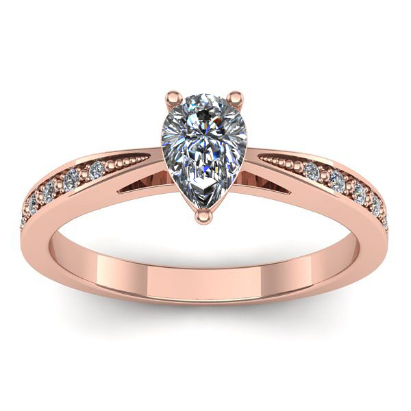 Inel logodna cu diamant pear