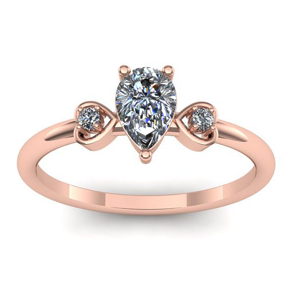 Inel logodna cu diamant pear
