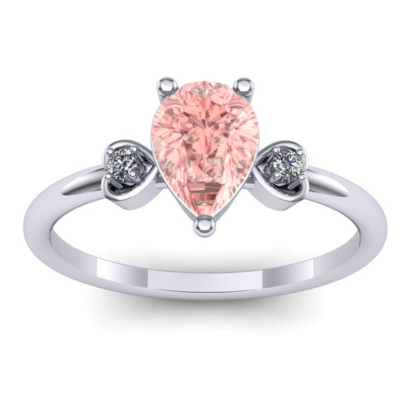 Inel de logodna cu diamant de laborator roz lacrima