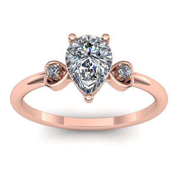 Inel logodna cu diamant pear