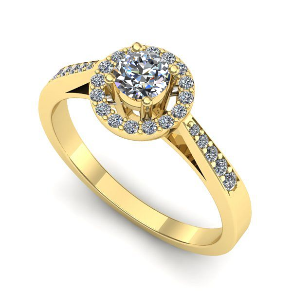 Inel din aur galben cu diamant