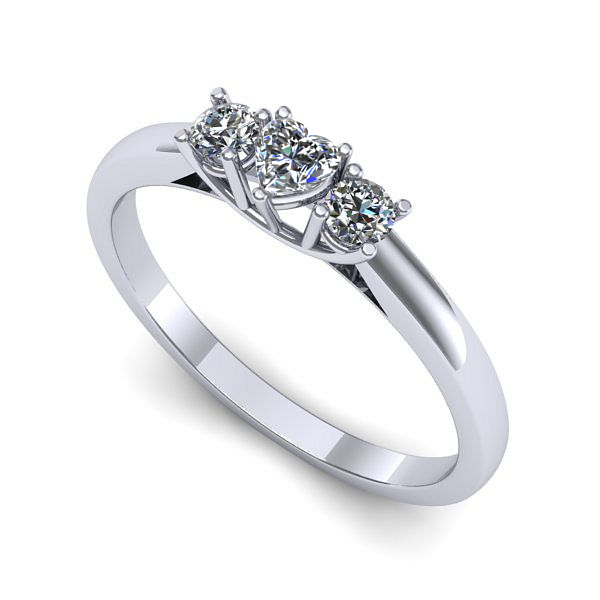 Inel din aur alb cu diamant