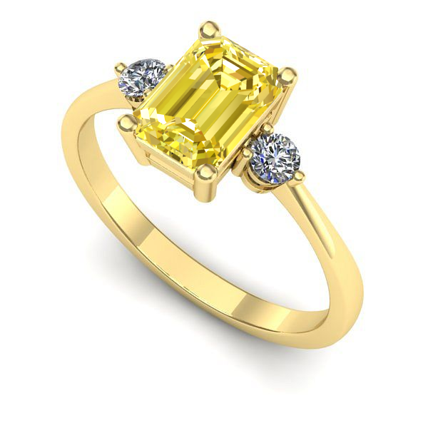 Inel din aur galben cu safir galben