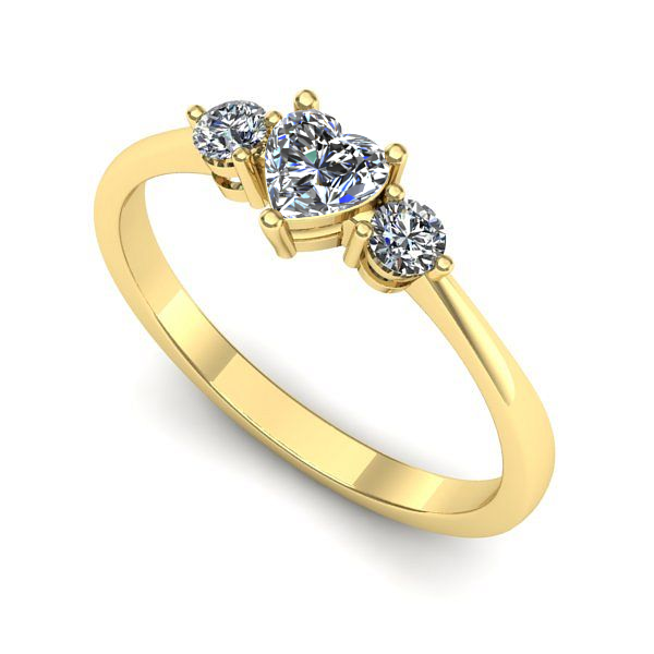 Inel din aur galben cu diamant