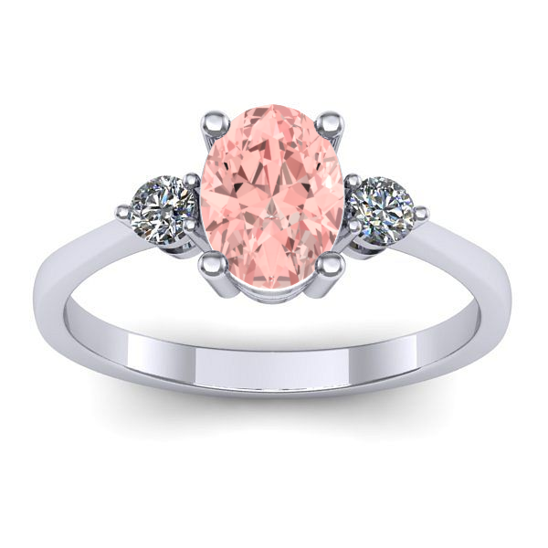Inel de logodna cu diamant de laborator roz oval