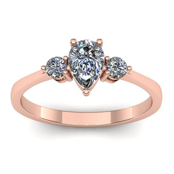 Inel logodna cu diamant pear