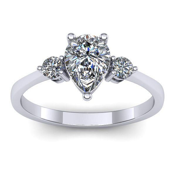 Inel logodna cu diamant pear