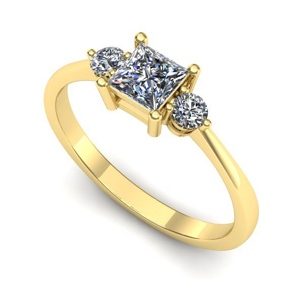 Inel de logodna din aur galben cu diamant