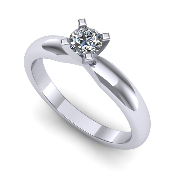 Inel din aur alb cu diamant