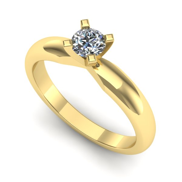 Inel din aur galben cu diamant