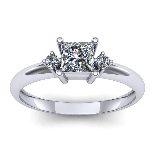 Inel logodna cu diamant de laborator patrat