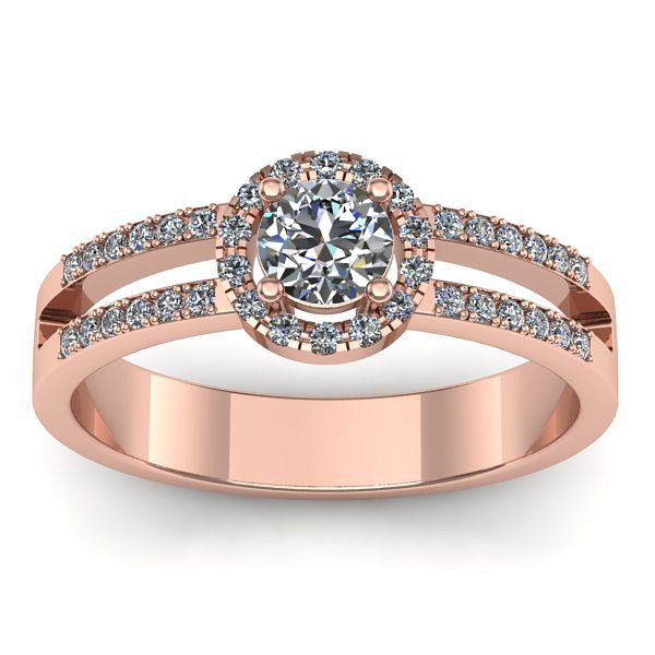 Inel de logodna cu diamant de laborator rotund