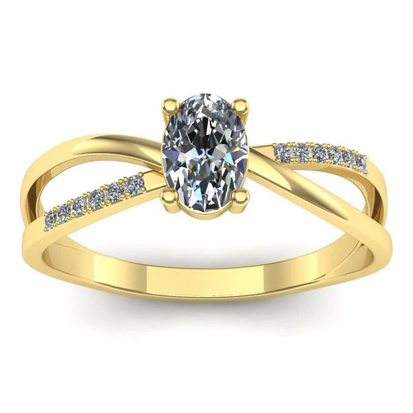 Inel de logodna cu diamant de laborator oval