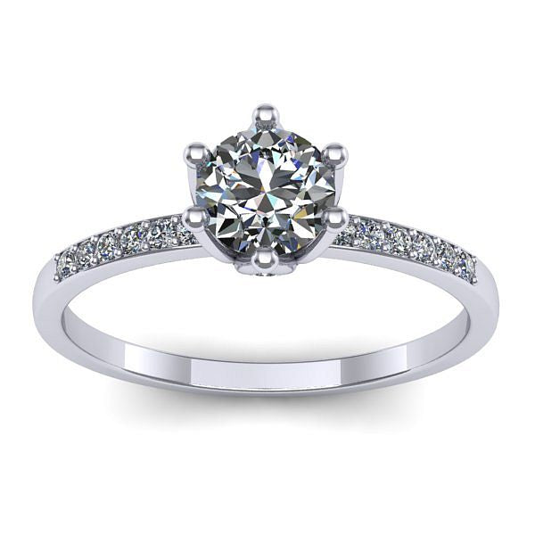 Inel cu diamant de laborator rotund